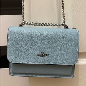 Coach Light Blue Crossbody with Chain Strap